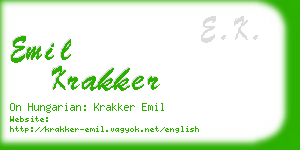 emil krakker business card